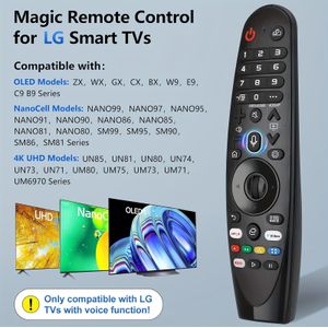 VoiceRemote AKB75855501 LG OLED Smart TV Afstandsbediening Vervanging voor LG MR20GA/MR19BA/MR18BA/MR650A, Spraakcommando, Wijzer, Compatibel, Compatibel met 2025 TV's & 2024 Modellen (-)
