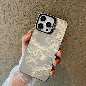 1pc Dragon Pattern Clear Non-slip Phone Case For Iphone Series Iphone 15/ Plus/ Pro/ Pro Max, 14/ Plus/ Pro/ Pro Max, 13/ Pro/ Pro Max, 12/ Pro/ Pro Max, 11/ Pro/ Pro Max - Stylish And