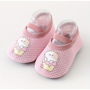 1 Paar Baby Meisjes Loopsokken Schoenen, Antislip Sokken, Zachte Ademende Comfortabele Binnensokken, Kinderen Peuters Sokken voor Meisjes en Jongens, Geschikt voor Lente en Zomer