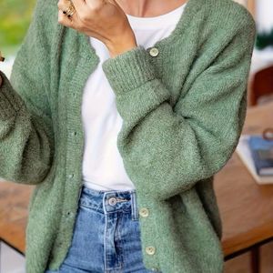 Dames Mode Trendy Vintage Donkergroen Vest - Perfect met Shirts of Jurken