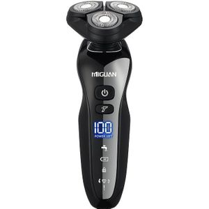 3D Elektrisch Scheerapparaat voor Mannen - & Nat Scheerapparaat, Oplaadbare Rotatie-Scheermachine met Roestvrijstalen Messen, USB-Opladen, Perfect Vaderdagcadeau