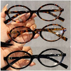 3 paar ovale mode brillenmonturen voor dames en heren, universele decoratieve trendy brillenmonturen