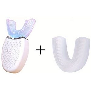 BALASHOV U-vormige Tandenborstel voor Volwassenen, Automatische Elektronisch 360° Reinigende Reistandeborst, 3 Schoonmaakstanden en IPX7 Waterdichte Set - Ideaal thuis of onderweg