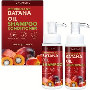 250g*2st Rode Box Bataana Shampoo en Conditioner Set Diepe Conditioner, Pluizig , Hydraterend en Vochtinbrengend voor Haar, , Maak het Haar Zacht en Glad, Geef je een Hoofd