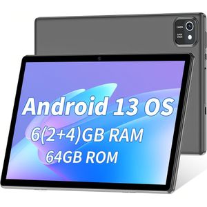 10-Inch Tablet met 13, -Core Processor, 2GB RAM, 64GB , Uitbreidbaar tot 512GB, 6000mAh Accu, 1280X800 HD Touchscreen, Dubbele Camera's van 5MP en 8MP, Wifi Connectiviteit, Tablet, Pad