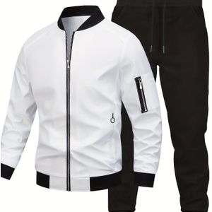 Lichtgewicht Lange Mouwen Casual Set voor Lente en Herfst, Geschikt voor Winter Hardlopen, Sneldrogend en Ademend Tweedelig Outfit