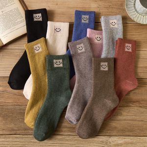 Dames Wintersokken Dikke Fleece Voering Warme Handdoekzool Middenkuit Socken Herfst Winter Lange