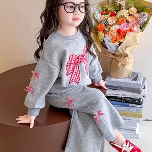 Meisjes Herfst Sweatshirt Set, Lente/Herfst Kinderkleding, Nieuwe Modieuze Tweedelige Outfit voor Meisjes, Perfect voor Buiten