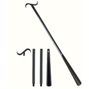 1set 35"/88.9cm Long Dressing Stick With Shoe Horn With Sock Removal Tool, Adjustable Extended Dressing Aids For Shoes, Socks, Shirts And Pants