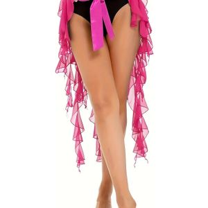 1pc Negenstaartje Vos Dansrok met Riem - Etnische Stijl, Hoge Taille, Knoopdetail, Niet Stretchend Stof, Asymmetrische Plak, Wear voor Volwassenen