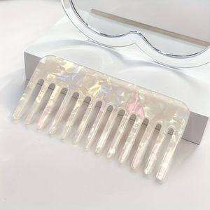 1pc Wide-tooth Detangling Hair Comb, Portabel, Reisvriendelijk, Verschillende Kleuren, met Kunststof Borstels en ABS Kunststof Handvat, voor Normaal Haar
