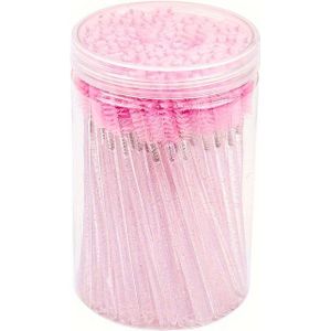 Een flesje van 40 wegwerp mascaraborstels met houders, reis oogzwarte borstels, make-up accessoires voor de , verlengingsborstels voor mascara, wenkbrauwborstels
