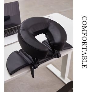 Zwarte Massage Gezicht Ondersteuning op Tafel