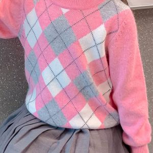 Nieuwe winterroze trui voor meisjes, stijlvolle fleece-gevoerde trui voor kinderen, perfect voor herfst en winter.