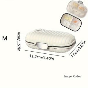 Een Draagbare Pillendoos Voor 7 Dagen Reizen, Met 7 Compartimenten Voor Afgesloten Opslag, Pillenorganizer