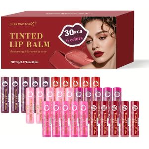 30 stuks Lip Balm Cadeau Set, Hydraterende Gloss, Hydraterende Balsem, Transparante Tint, Glanzende en Lichtgevende Afwerking, Vrouwen Make-up, High-End Cadeau Set
