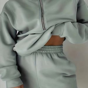 Richtingsexuele sexy rits-up fleece sweatshirt voor comfortabele casual thuis en in Europa, Amerika en het Midden-.