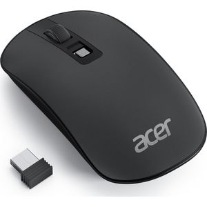 ACER Draadloze Computermuis, Slanke USB-Draadloze Muis met USB-ontvanger, 4- Laptopmuis voor Notebooks, Desktops en PC's