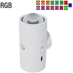 Goldencentury Rechargeable Led Night Light - Motion Sensor, Rgb Gradient, Dimmable Wall Lamp With Magnetic Base For Entryway, Bedside, Desk, Closet, Ambient Light, Step Lamp