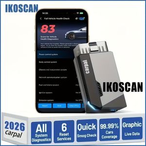 TOPDON Scanner Draadloos - Diagnostische Tool voor iOS & | Voertuig Gezondheidscheck, 6 Onderhoudsdiensten, Check, Reparatiegids, Test, Universeel Toepasbaar, Met Wi-Fi Functie, Zonder Batterij