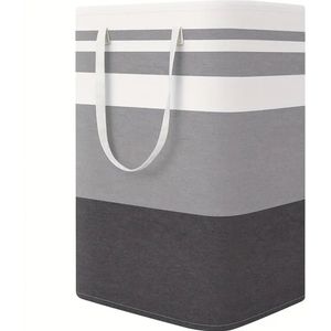 1pc Waterproof Collapsible Laundry Basket, Large Capacity Freestanding Clothes Hamper With Extended Handles, Uncharged Storage Organizer For Dorm