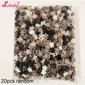20-pack Lobaba Flower Bone Hair Clips, Cute & , Hollow Out & , Plastic Hair Accessories For Hairstyling, Back Of Head Shark Clips, Solid , Hair Clip Set