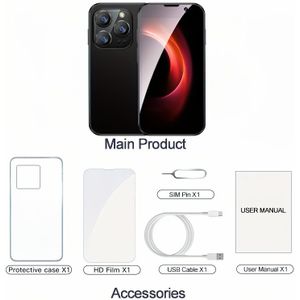 XS18Pro 2GB RAM 16GB ROM 3G Netwerk 3.0" Mini Smartphone Standby Gezichtsherkenning Telefoon