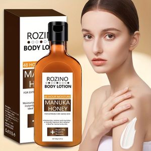 ROZINO Honing Bodylotion, 100g - 48-Uurs Vocht voor Extra Droge, Hydraterend & met & Theeboom, Laag-Allergie Formule, Ideaal voor Gevoelige