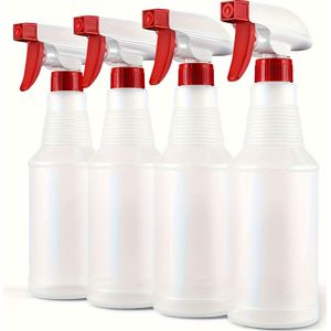 4st Sprayfles, Navulbare Lege Sprayfles voor Reinigingsvloeistof, Haarspray, Douche, Desinfectie Water Bloemen Reiniging Deodorant Sprayfles 500ml