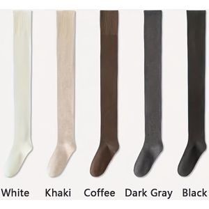 5 Paar Dikke Warme Herfst- en Winter Sokken voor Vrouwen, Hoge Non-slip Lange Sokken, Zachte Dikke Wintersokken Geschikt voor Reizen en Buitenactiviteiten