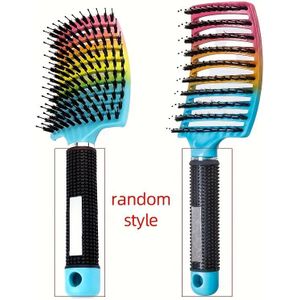 WANMEI Gradiëntkleur Borstel + Nylon Massagekam, Stylingkam, Volume Stylinghark, Haarstyling Tool - Kerstcadeau voor Vrienden