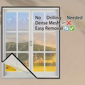 Self-adhesive Window Screens That Are Invisible And Ventilated, Providing Protection Against Mosquitoes And Insects, , Suitable For Home Use.