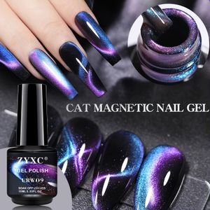 9D Gel Nagellak - Holografisch Regenboog Glitter Olie Blauw & , Verwijderbare LED Gel Nagels voor & Thuisgebruik, 10ml, Parabenvrij, Eenvoudige Toepassing, Hoogwaardige Afwerking