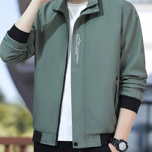 Men's Casual Zip Up Jacket, Chic Stand Collar Jacket