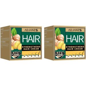 2 stuks, 100g*2, formaat. , Gember Haarcrème, Pak van 2, Gemberolie, Jojobaolie, E, extra hydraterend en voedend voor sterker en mooier haar