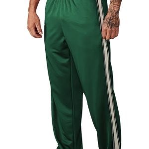 Heren joggingbroek met trekkoord, losse pasvorm en mooie strependetails, casual herenbroek met rechte pijpen voor lente herfst streetwear