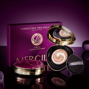 MERCILEN 3-in-1 huidverzorgingskussen, 15g x 2, natuurlijke afwerking, langdurige hydraterende, olievrij, verhelderend, plantaardig squalaan en , voor alle huidtypes.