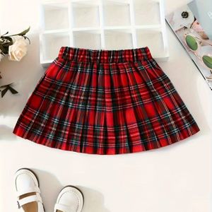 Stijlvolle en casual preppy-stijl plooirok voor meisjes voor lente en zomer