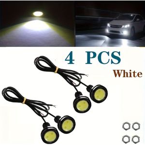 4 stuks 18mm LED Auto Adelaarsoog Licht 12V DRL speciale verlichtingsarmaturen geschikt voor alle voertuigtypes