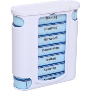 Opbergdoos voor dagelijkse pilletjes - 4 keer per dag wekelijkse medicijnherinnering met 7 onafhankelijke stapelbare , een dagelijkse vitaminepilletjesorganizer