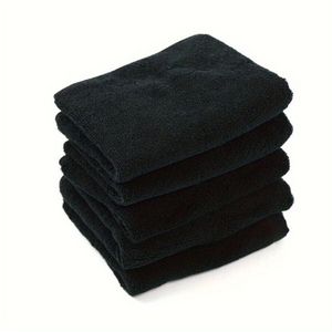 6/8 stuks Zachte en Absorberende Microvezel Handdoeken, Zwarte Salonhanddoek voor Haarverzorging in de Salon, Gym, Badkamer en Thuis