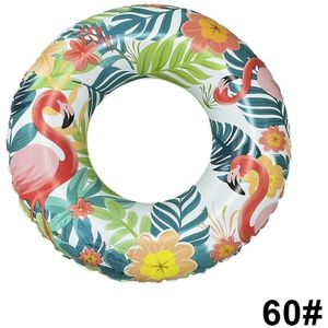 TEMU Een PVC Flamingo Zwemring Die Kan Worden Gebruikt Voor Zittend Of Liggend, Een Leuke Drijver Voor Zwembadfeestjes En Strandvakanties.