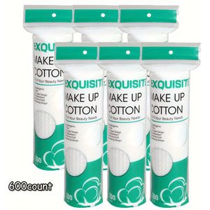 100/300/600 stuks, Natuurlijke Make-up Verwijdering en Gezichtsreiniging Ronde Pads, Zachte Textuur Lage Allergie Natte Doekjes