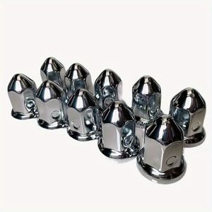 10 stuks 32- Diameter Roestvrijstalen Moersleutelringen, Kogeldopjes in Bullet-stijl voor Wielnavels