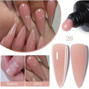 LILYCUTE 15ml Quick Extension Nagel Gel Polish - Nude Witte Kleur, Gel Vernis voor Vinger Verlenging, Acryl Constructie, Langdurige Nagellak, Nagellak Gel, Nagelverzorging, Duurzame Nagellak