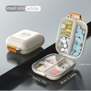 Eén stuk een pillendoos met capaciteit voor 7 dagen, stof- en vochtbestendig, perfect voor het vervoeren van medicijnen in de buitenlucht.