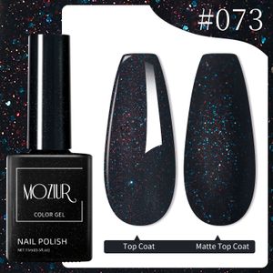 Nieuwe Kleur Vierkante 073 - Nieuwe Internet Celebrity Zwarte Glanzende Disco Vierkante Nagelverf voor Nagelkunstwinkel, Witte Nagelverf Gel