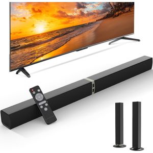Televisie soundbar, slimme televisie soundbar - 2.0 kanaals home audio soundbar - surround soundbar met ARC/Optische/AUX aansluiting televisie soundbar speaker