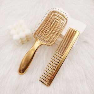 Professionele Haarstyling Kit, Inclusief een Geribbelde Kam En een Platte Kam, Geschikt voor Lange Haar om Volume, Styling en Krul Effecten te Creëren.