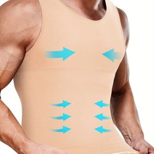 Junlan Dubbellaags Stof Slankende Hoge Compressie Buikcontrole Body Shaper Shapewear Strakke Tanktop